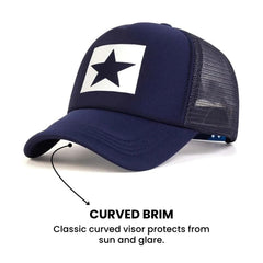 Star Patch Trucker Cap — Mesh Snapback