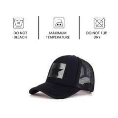 Star Patch Trucker Cap — Mesh Snapback