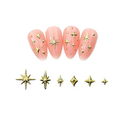 Star Nail Studs 100pcs Gold Silver Mix | Manicure Charms