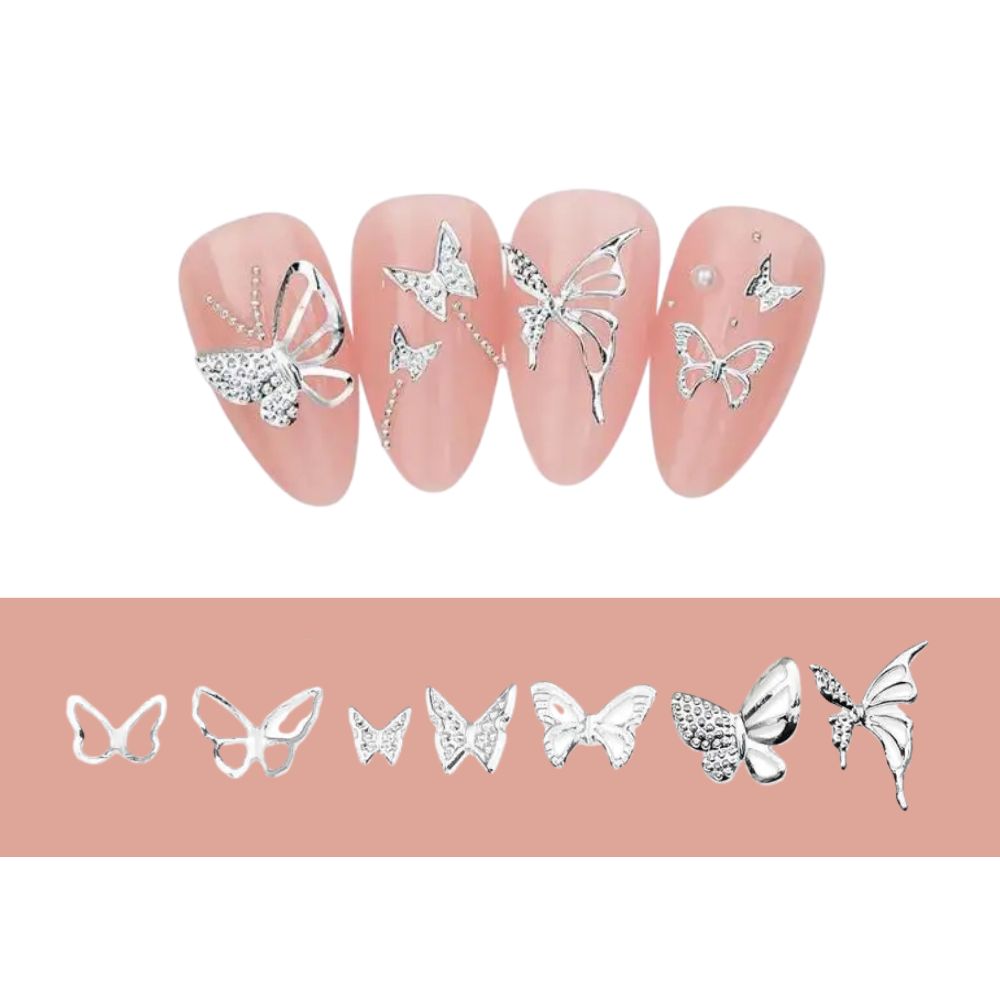 Star Nail Studs 100pcs Gold Silver Mix | Manicure Charms