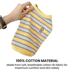 Striped Dog T-Shirt Soft Cotton Puppy Clothes Outfit