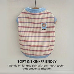 Striped Dog Vest Summer Shirt Cat Clothes Breathable Pet