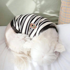 Striped Dog Vest Summer Shirt Cat Clothes Breathable Pet