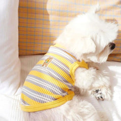 Striped Dog Vest Summer Shirt Cat Clothes Breathable Pet