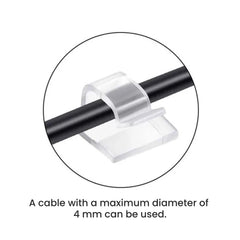 Strong Adhesive Cable Clips — Wire Organizer (50pcs)