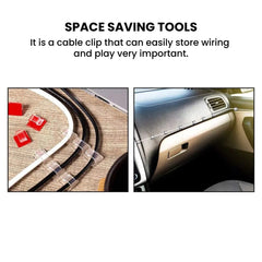 Strong Adhesive Cable Clips — Wire Organizer (50pcs)