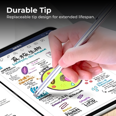 Universal Replaceable-Tip Stylus Pen — Metal Fiber Tip