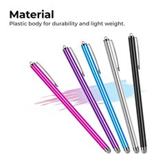 Universal Replaceable-Tip Stylus Pen — Metal Fiber Tip