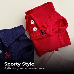 Striped Summer Polo Vest for Small/Medium Dogs