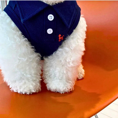 Striped Summer Polo Vest for Small/Medium Dogs