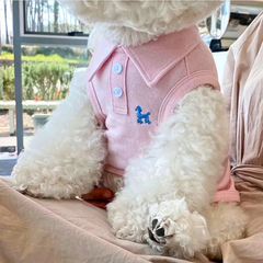Striped Summer Polo Vest for Small/Medium Dogs