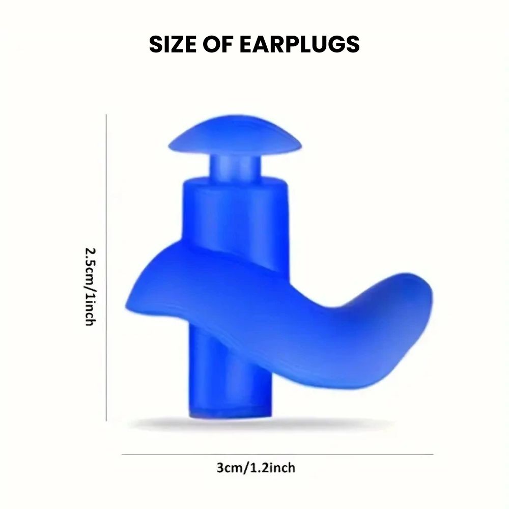 Swimming Silicone Earplugs & Nose Clip Set - size