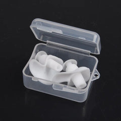 Swimming Silicone Earplugs – Waterproof Soft Fit - white