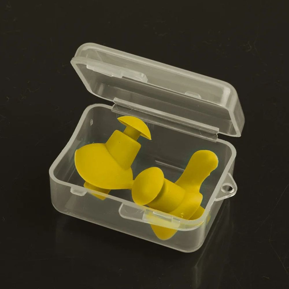 Swimming Silicone Earplugs – Waterproof Soft Fit - yellow
