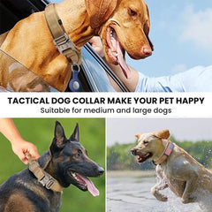 Tactical Adjustable Dog Collar — 1.5" Heavy-Duty