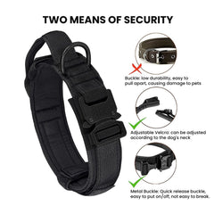 Tactical Bungee Dog Collar & 4FT Leash — Heavy Duty
