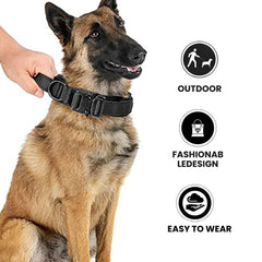 Tactical Bungee Dog Collar & 4FT Leash — Heavy Duty