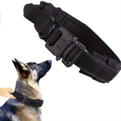 Tactical Adjustable Dog Collar — 1.5" Heavy-Duty