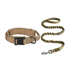 Tactical Bungee Dog Collar & 4FT Leash — Heavy Duty