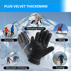 Thermal Winter Gloves — Velvet Lined Anti-Slip Strap