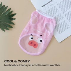 Cute Cartoon Dog Shirt – Soft Breathable Pet Summer Outfit