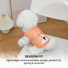 Cute Cartoon Dog Shirt – Soft Breathable Pet Summer Outfit