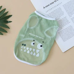 Cute Cartoon Dog Shirt – Soft Breathable Pet Summer Outfit