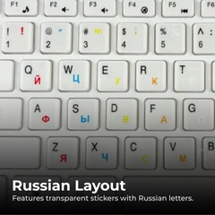Dustproof Transparent Russian Keyboard Letters