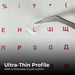 Dustproof Transparent Russian Keyboard Letters