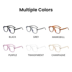 Transparent Square Blue Light Blocking Glasses