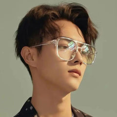 Transparent Square Blue Light Blocking Glasses