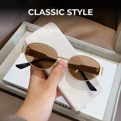Trendy Oval UV400 Sunglasses for Women
