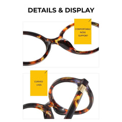Trendy Oval Leopard Sunglasses for Women