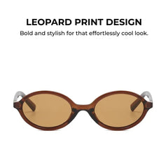 Trendy Oval Leopard Sunglasses for Women