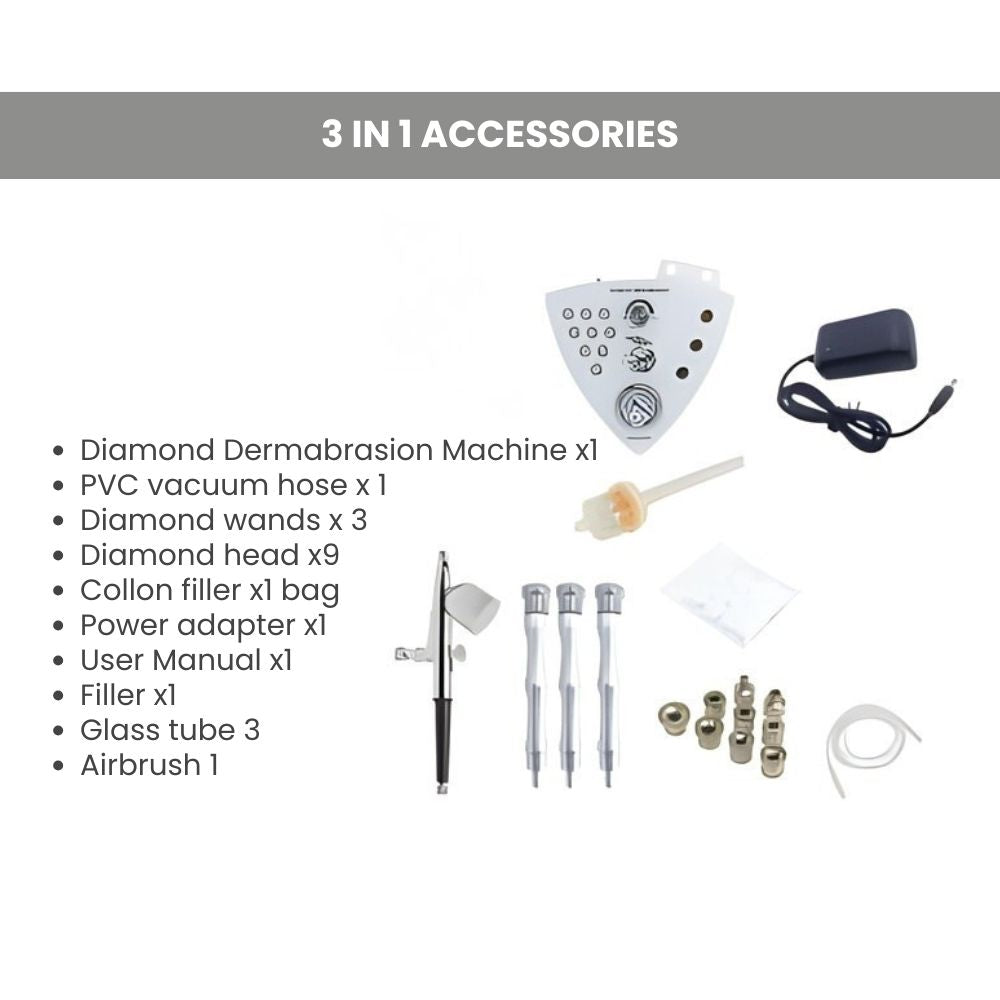 Triangular Hydro Vacuum Blackhead Remover - acessories