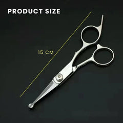 Two-Way Curved Pet Grooming Scissors — Stainless - size