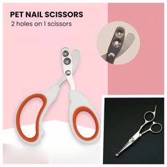 Two-Way Curved Pet Grooming Scissors — Stainless nail scissor