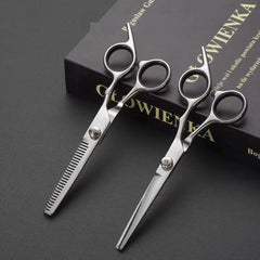 Two-Way Curved Pet Grooming Scissors — Stainless