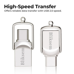 2-in-1 Type-C USB Flash Drive 128GB High Speed