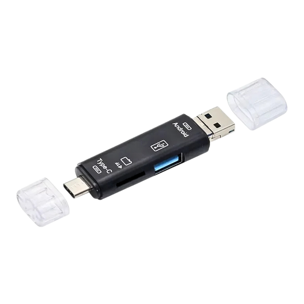 5-in-1 USB 2.0 Card Reader for Phones & Computers