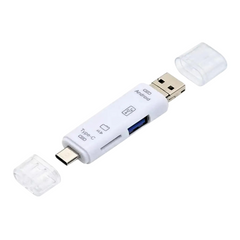5-in-1 USB 2.0 Card Reader for Phones & Computers