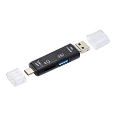 5-in-1 USB 2.0 Card Reader for Phones & Computers