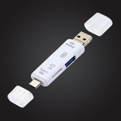 5-in-1 USB 2.0 Card Reader for Phones & Computers