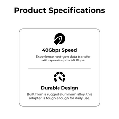 U-Shape USB 4.0 Adapter 100W 40Gbps