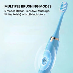 USB Sonic Electric Toothbrush with Whitening Heads