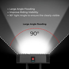 USB Bike Headlight with 130dB Horn, 6 Modes, Easy Install