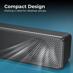 USB Powered Soundbar PC TV Laptop Gaming Audio
