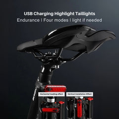 USB Rechargeable Red Bike Tail Light for Night Safety