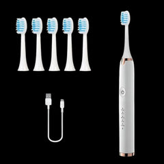 USB Sonic Electric Toothbrush with Whitening Heads