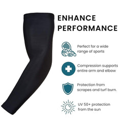 UV Protection Compression Arm Sleeves – Anti-Slip Sports